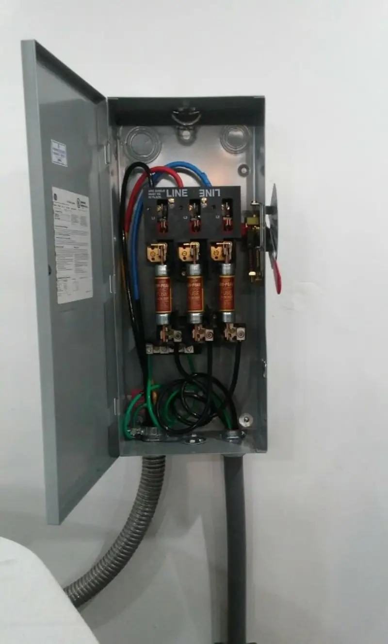 Three-phase disconnect switch installed for Electrical Wiring & Rewiring in Tomah