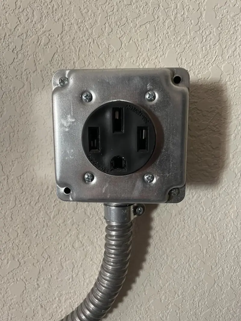 NEMA 14-50 outlet installed for Electrical Panel Upgrade in Tomah